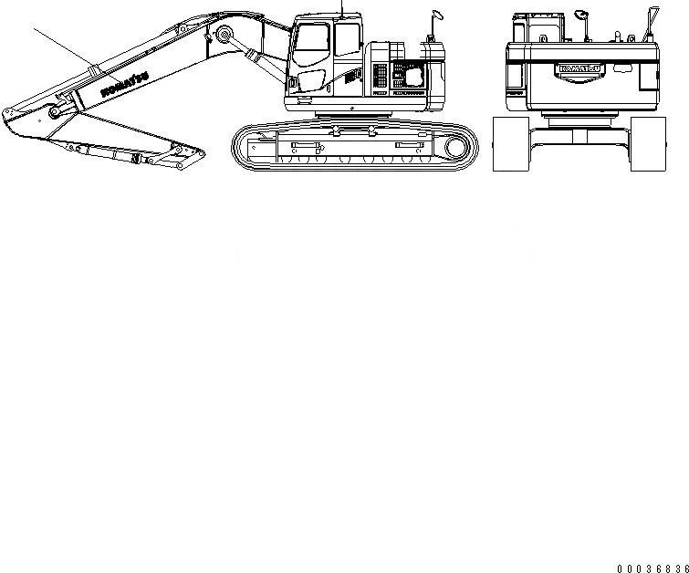 Схема запчастей Komatsu PC308USLC-3E0-W1 - ЛОГОТИП (KOMATSU) МАРКИРОВКА