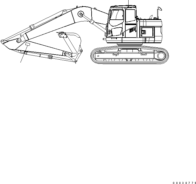 Схема запчастей Komatsu PC308USLC-3E0-W1 - ТАБЛИЧКИ (РУКОЯТЬ) МАРКИРОВКА