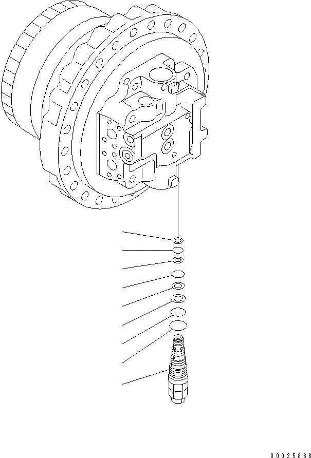 Схема запчастей Komatsu PC308USLC-3E0-W1 - МОТОР ХОДА (/) ОСНОВН. КОМПОНЕНТЫ И РЕМКОМПЛЕКТЫ