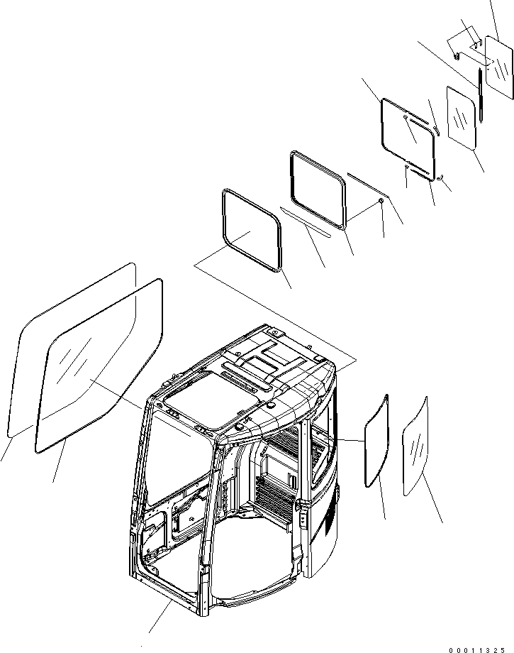 Схема запчастей Komatsu PC308USLC-3 - КАБИНА(№-) КАБИНА ОПЕРАТОРА И СИСТЕМА УПРАВЛЕНИЯ