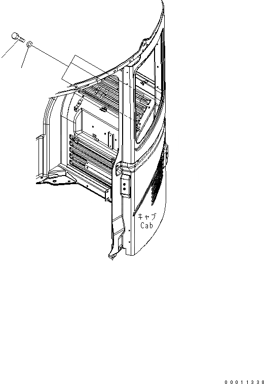 Схема запчастей Komatsu PC308USLC-3 - КАБИНА (БЕЗ KOMTRAX) КАБИНА ОПЕРАТОРА И СИСТЕМА УПРАВЛЕНИЯ