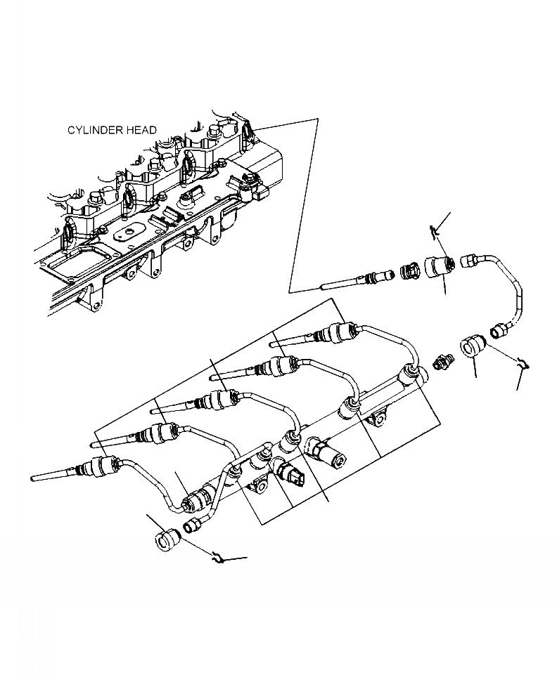 Схема запчастей Komatsu PC350HD-8 - A-AA ТОПЛИВН. ВПРЫСК СОЕДИН-Е КРЫШКИ ДВИГАТЕЛЬ