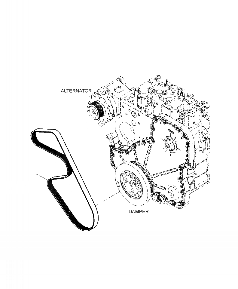 Схема запчастей Komatsu PC350HD-8 - A-AA ПРИВОД ГЕНЕРАТОРА РЕМЕНЬ ДВИГАТЕЛЬ