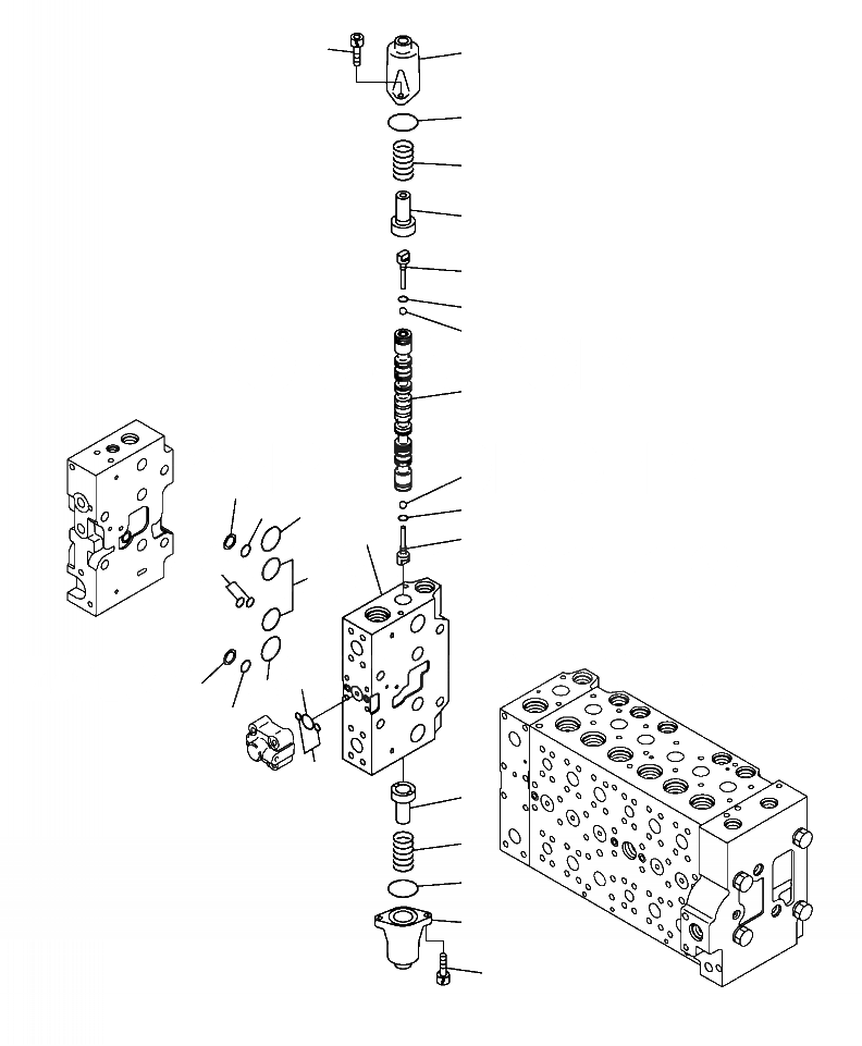 Схема запчастей Komatsu PC350HD-8 - H-A ОСНОВН. КЛАПАН (-АКТУАТОР) (/) ГИДРАВЛИКА