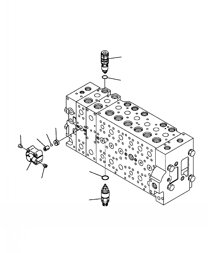 Схема запчастей Komatsu PC350HD-8 - H-8A ОСНОВН. КЛАПАН (-АКТУАТОР) (/) ГИДРАВЛИКА