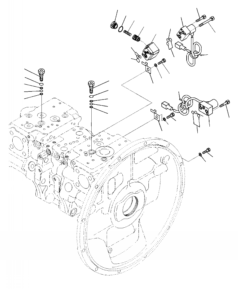 Схема запчастей Komatsu PC350HD-8 - H-A ОСНОВН. НАСОС (/) ГИДРАВЛИКА