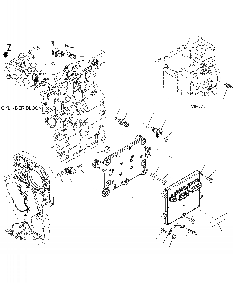 Схема запчастей Komatsu PC350LC-8 - A-AA УПРАВЛ-Е ДВИГАТЕЛЕМ MODULE И ДАТЧИКS ДВИГАТЕЛЬ