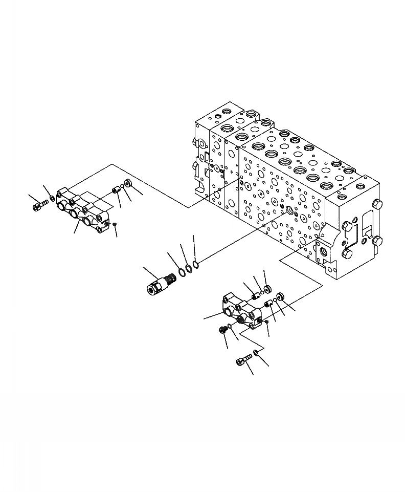Схема запчастей Komatsu PC350LC-8 - H-A ОСНОВН. КЛАПАН (-АКТУАТОР) (/) ГИДРАВЛИКА