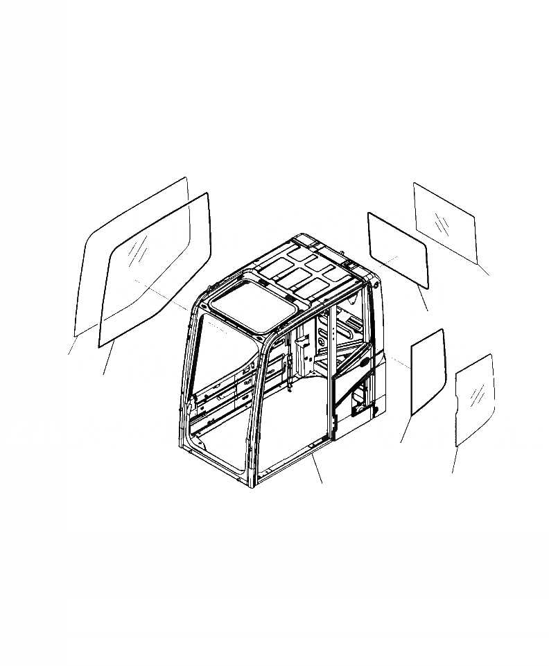Схема запчастей Komatsu PC350LC-8 - K-A КАБИНА КАБИНА И ОКНА АНТИВАНДАЛЬН. OPERATOR\XD S ОБСТАНОВКА И СИСТЕМА УПРАВЛЕНИЯ