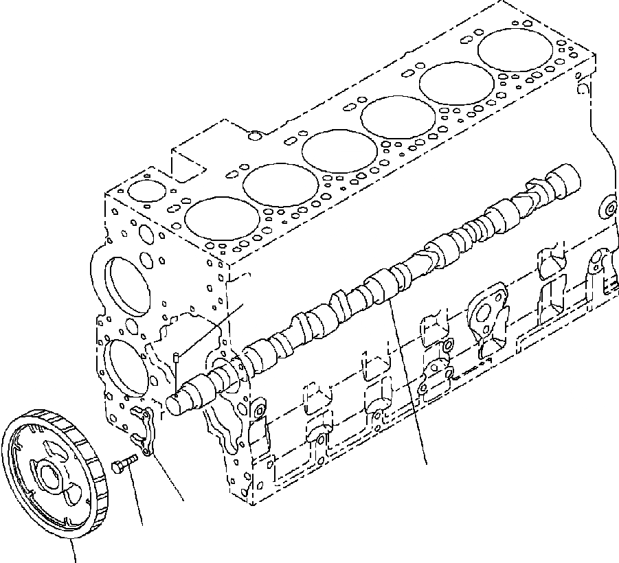 Схема запчастей Komatsu PC350LL-7E0 - A-AA РАСПРЕДВАЛ ДВИГАТЕЛЬ