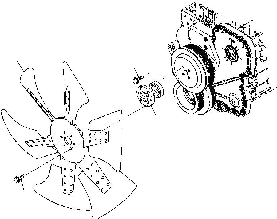 Схема запчастей Komatsu PC350LL-7E0 - A-AA ВЕНТИЛЯТОР ОХЛАЖДЕНИЯ ДВИГАТЕЛЬ