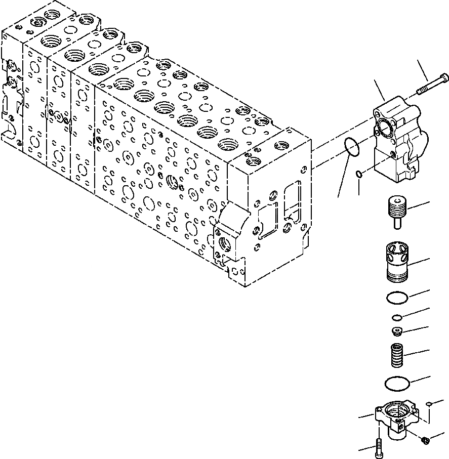 Схема запчастей Komatsu PC350LL-7E0 - H-H ОСНОВН. УПРАВЛЯЮЩ. КЛАПАН BACK PRESSURE КЛАПАН ГИДРАВЛИКА