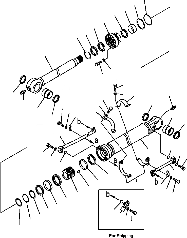 Схема запчастей Komatsu PC350LL-7E0 - T-H ЦИЛИНДР КОВША РАБОЧЕЕ ОБОРУДОВАНИЕ