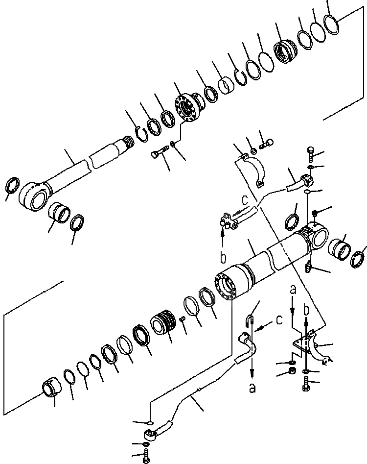 Схема запчастей Komatsu PC350LL-7E0 - T-A LOG ПОГРУЗ. ЦИЛИНДР СТРЕЛЫ РАБОЧЕЕ ОБОРУДОВАНИЕ