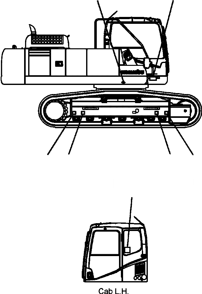 Схема запчастей Komatsu PC350LL-7E0 - U-A ПОГРУЗ. RATING CHART МАРКИРОВКА