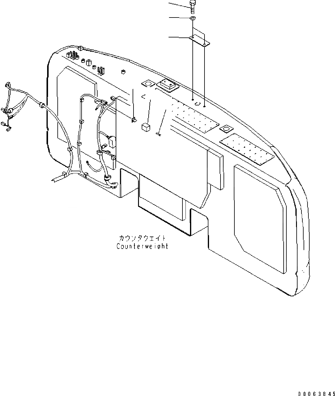 Схема запчастей Komatsu PC350LC-8 - ЗАДН. VIEW CAMERA LESS ЗАДН. VIEW CAMERA LESS