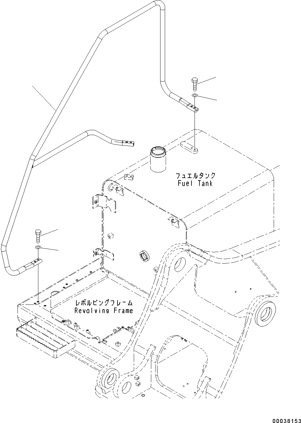 Схема запчастей Komatsu PC350LC-8 - HANDRAIL HANDRAIL