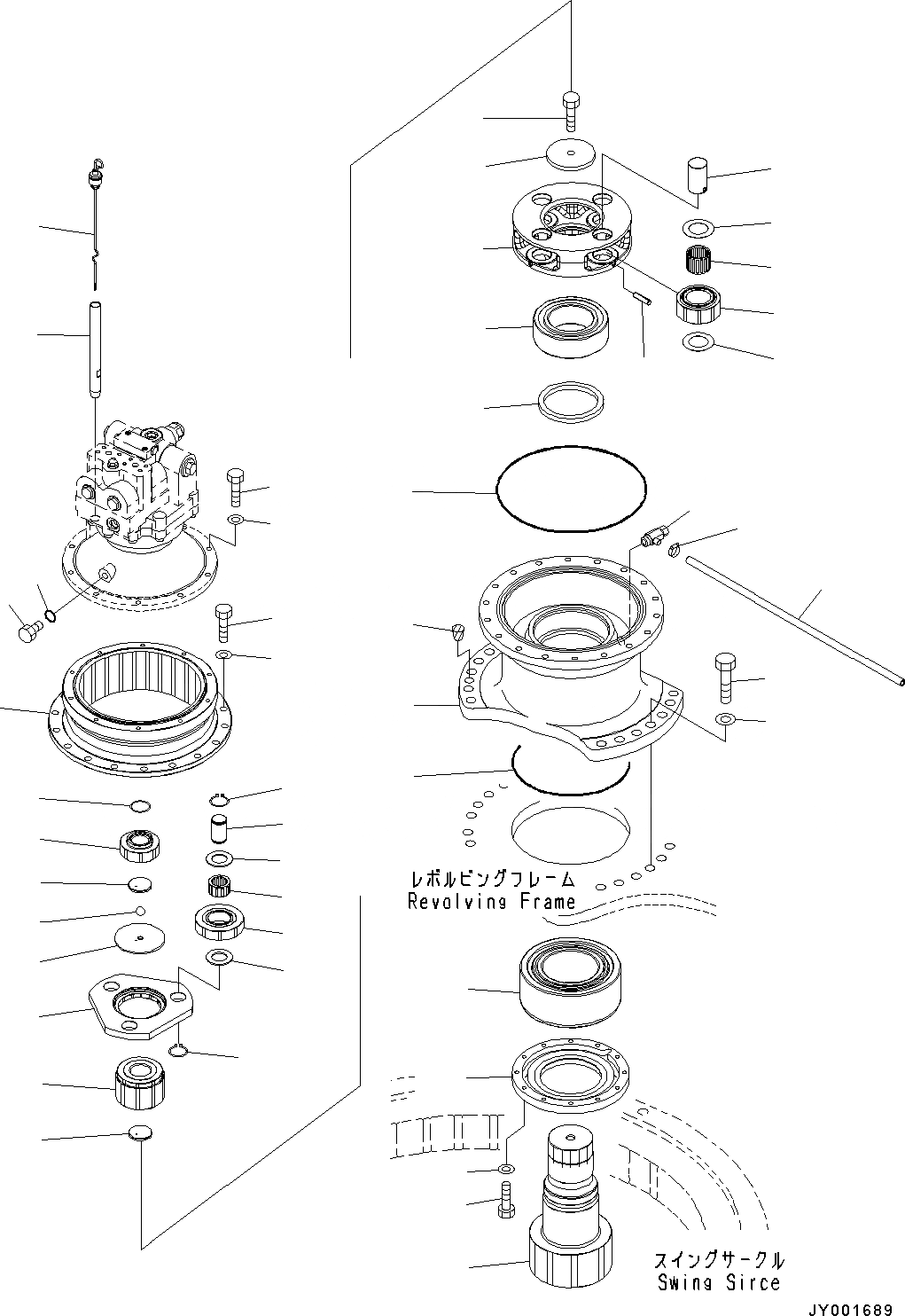 Схема запчастей Komatsu PC350LC-8 - МЕХАНИЗМ ПОВОРОТА МЕХАНИЗМ ПОВОРОТА