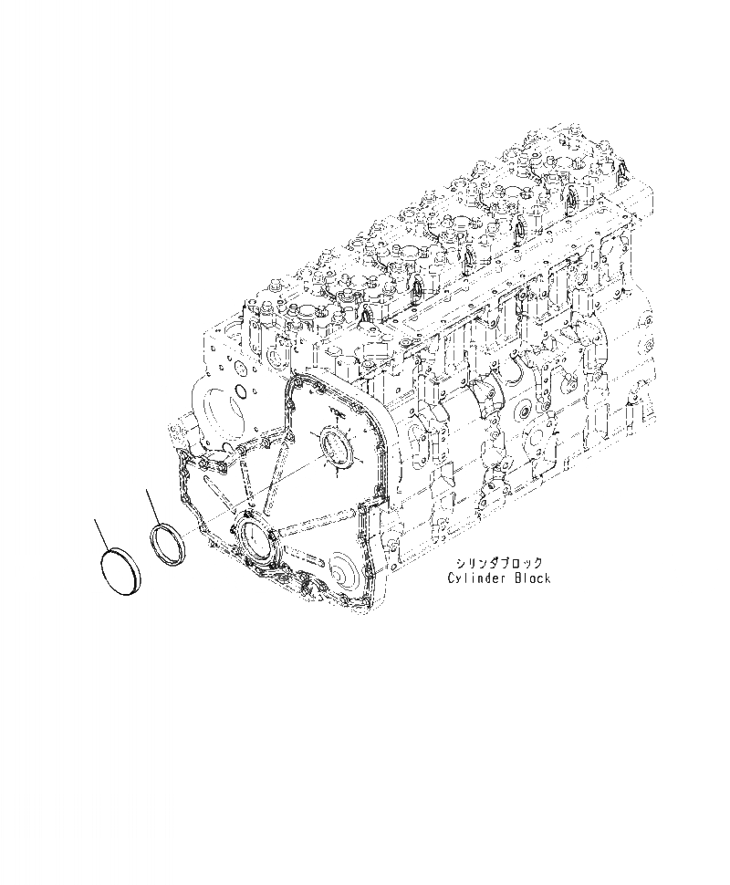 Схема запчастей Komatsu PC360LC-10 - AOB- БЛОК ЦИЛИНДРОВ COVER ДВИГАТЕЛЬ