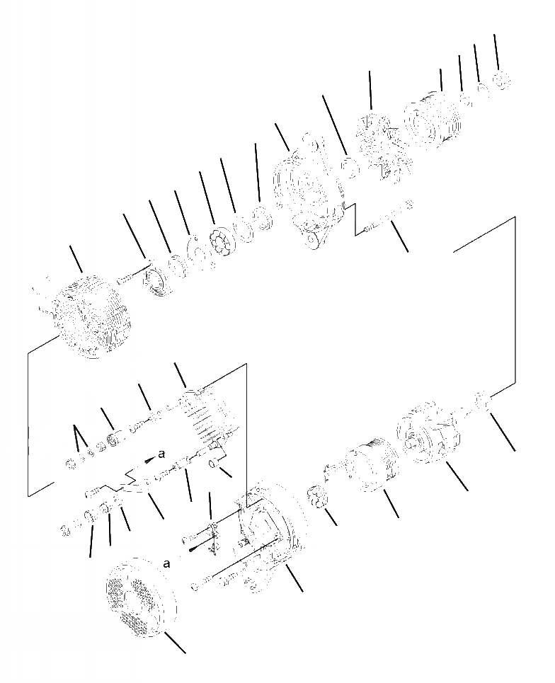 Схема запчастей Komatsu PC360LC-10 - AEE- ГЕНЕРАТОР, AMP ДВИГАТЕЛЬ
