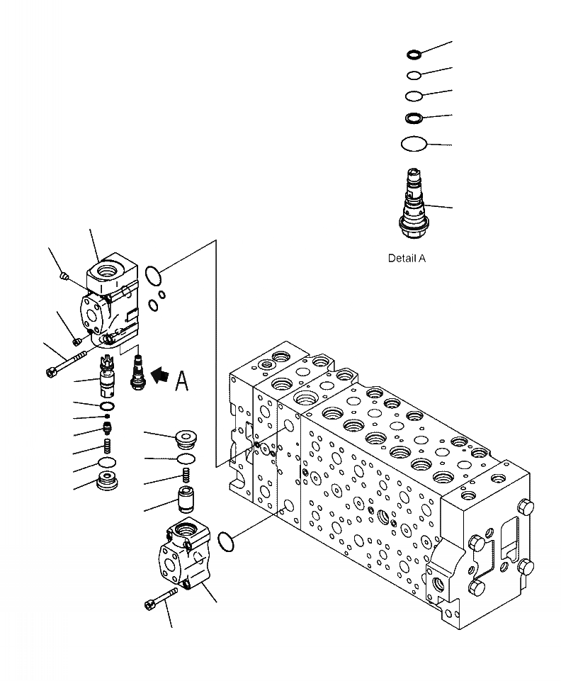 Схема запчастей Komatsu PC360LC-10 - H-A ОСНОВН. УПРАВЛЯЮЩ. КЛАПАН COMPLETE ASSEMBLY (/) ГИДРАВЛИКА