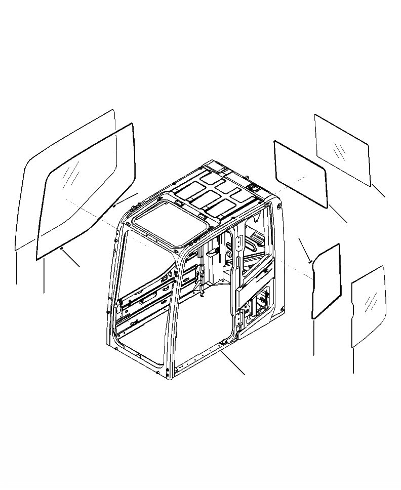 Схема запчастей Komatsu PC360LC-10 - K-A КАБИНА  И ЗАДН. ОКНАS OPERATOR\XD S ОБСТАНОВКА И СИСТЕМА УПРАВЛЕНИЯ