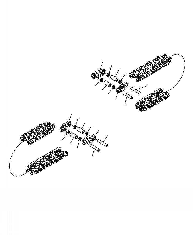 Схема запчастей Komatsu PC360LC-10 - R-A ГУСЕН. ЦЕПЬ ASSEMBLY СУХ. ТИП НИЖН.CARRIAGE