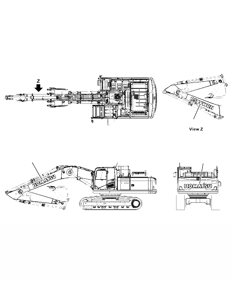 Схема запчастей Komatsu PC360LC-10 - U-A ТАБЛИЧКИ KOMATSU ЛОГОТИП МАРКИРОВКА