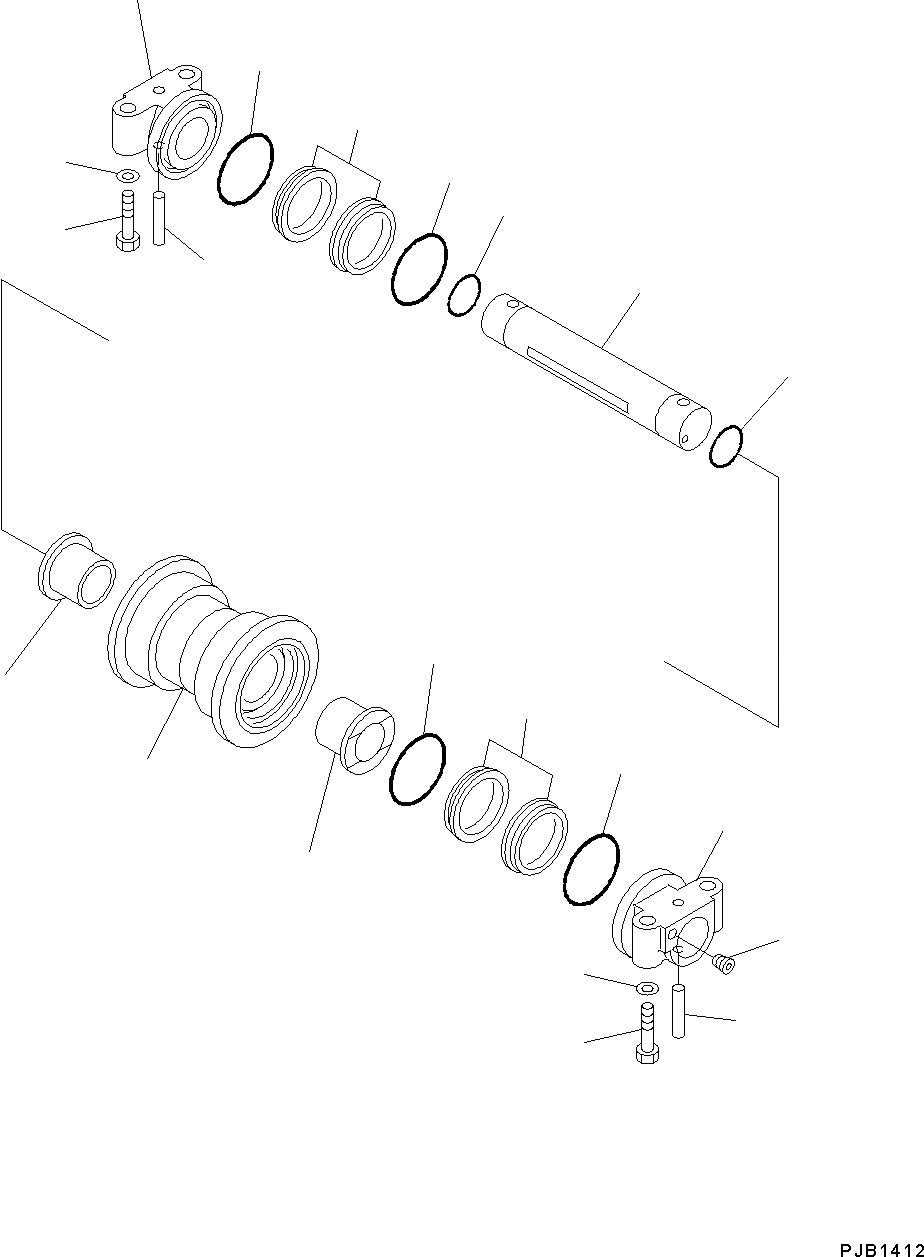 Схема запчастей Komatsu PC360NLC-10 - ОПОРНЫЙ КАТОК ОПОРНЫЙ КАТОК