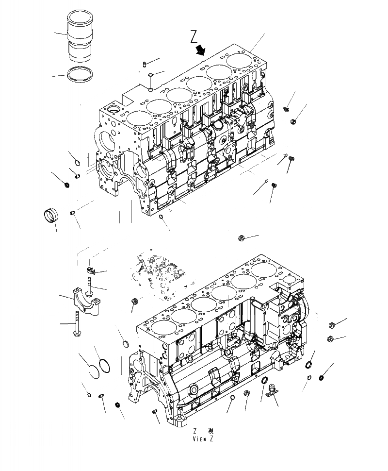 Схема запчастей Komatsu PC390LC-10 - A9- БЛОК ЦИЛИНДРОВ ДВИГАТЕЛЬ