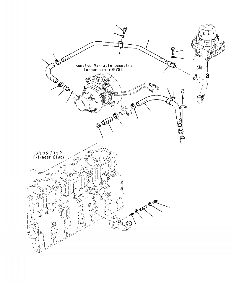 Схема запчастей Komatsu PC390LC-10 - A8- ПАТРУБКИ САПУНА (/) ДВИГАТЕЛЬ