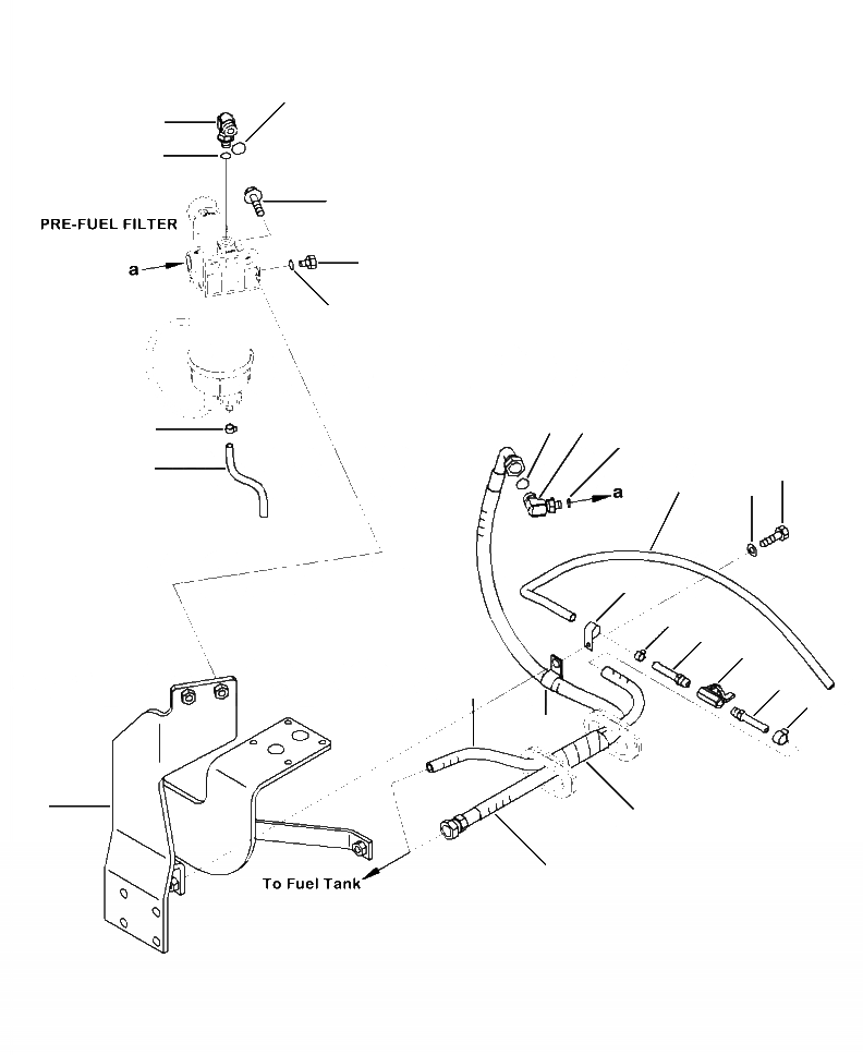 Схема запчастей Komatsu PC390LC-10 - D-A ТОПЛИВНАЯ ЛИНИЯ ТОПЛИВН. БАК. TO PRE-ФИЛЬТР. ТОПЛИВН. СИСТЕМА