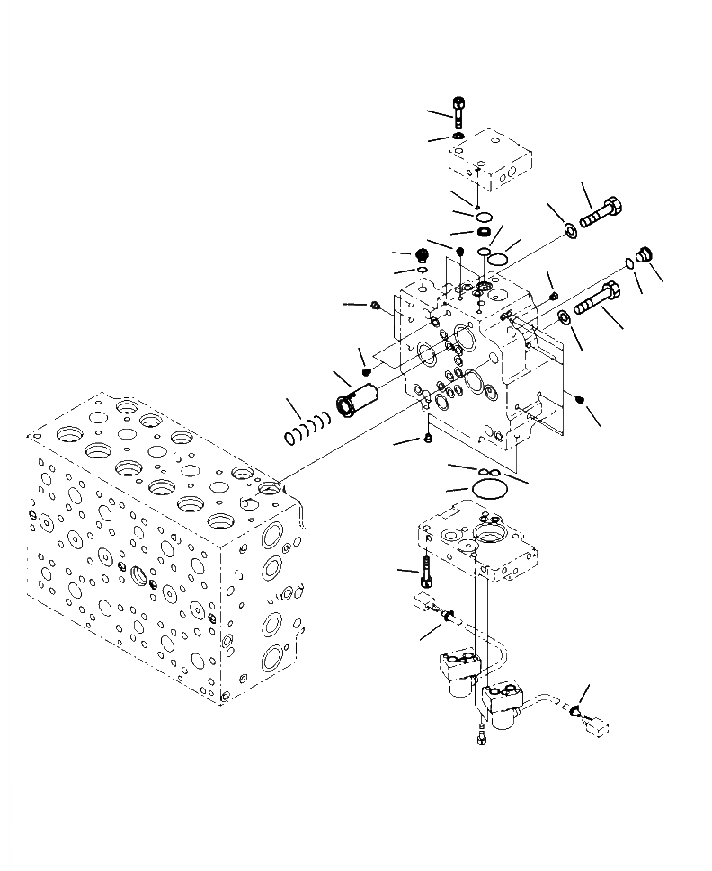 Схема запчастей Komatsu PC390LC-10 - H-A ОСНОВН. УПРАВЛЯЮЩ. КЛАПАН COMPLETE ASSEMBLY (/) ГИДРАВЛИКА