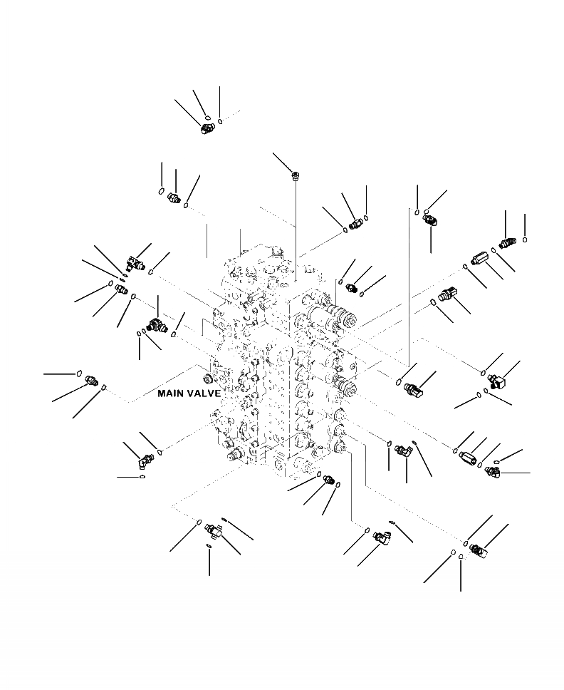 Схема запчастей Komatsu PC390LC-10 - H-A ОСНОВН. УПРАВЛЯЮЩ. КЛАПАН СОЕДИНИТЕЛЬН. ЧАСТИ ГИДРАВЛИКА