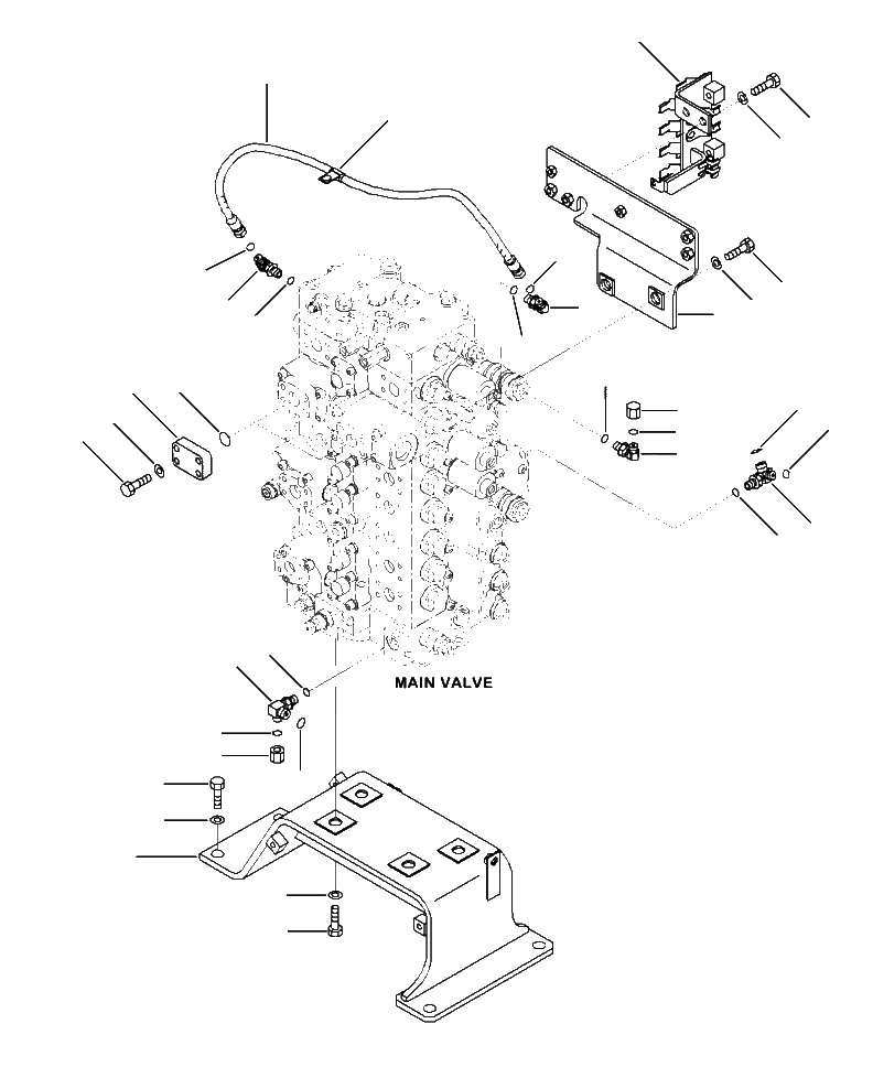 Схема запчастей Komatsu PC390LC-10 - H-7A ОСНОВН. КРЕПЛЕНИЕ КОНТРОЛЬНОГО КЛАПАНА КОРПУСS ГИДРАВЛИКА