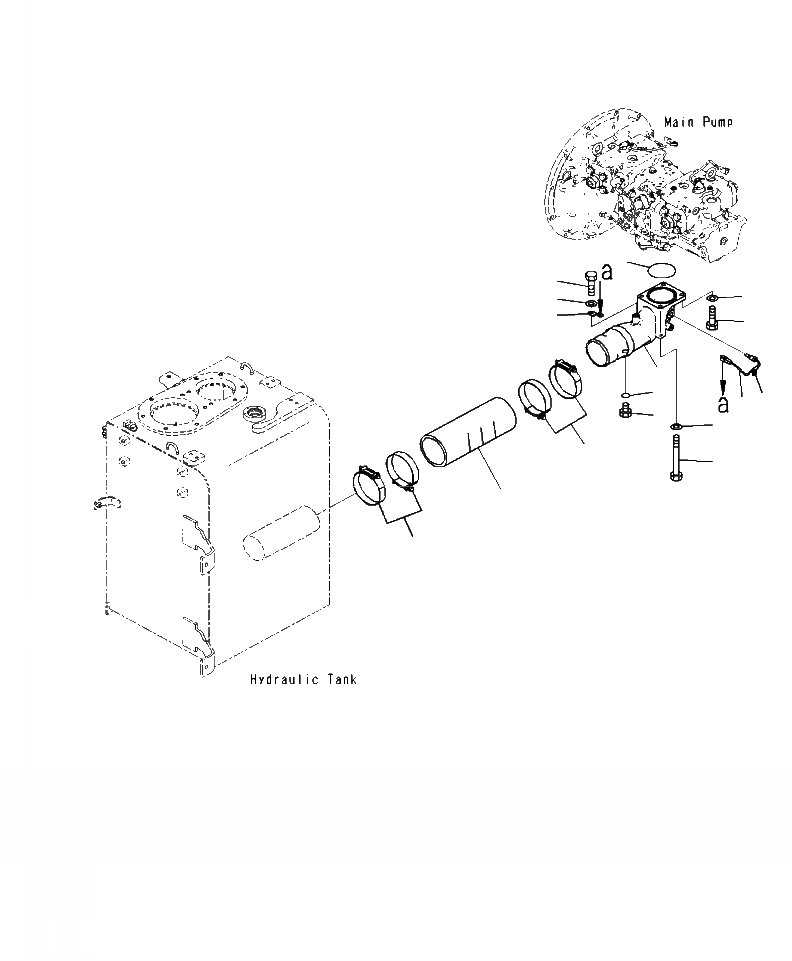 Схема запчастей Komatsu PC390LC-10 - H-A ГИДРОЛИНИЯ ВСАСЫВАЮЩАЯ ЛИНИЯ( A9- ) ГИДРАВЛИКА