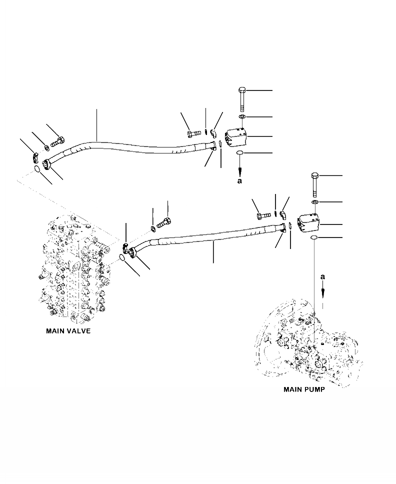 Схема запчастей Komatsu PC390LC-10 - H-A ЛИНИЯ ПОДАЧИ БЕЗ ПРОХОДНОЙ ФИЛЬТР ГИДРАВЛИКА