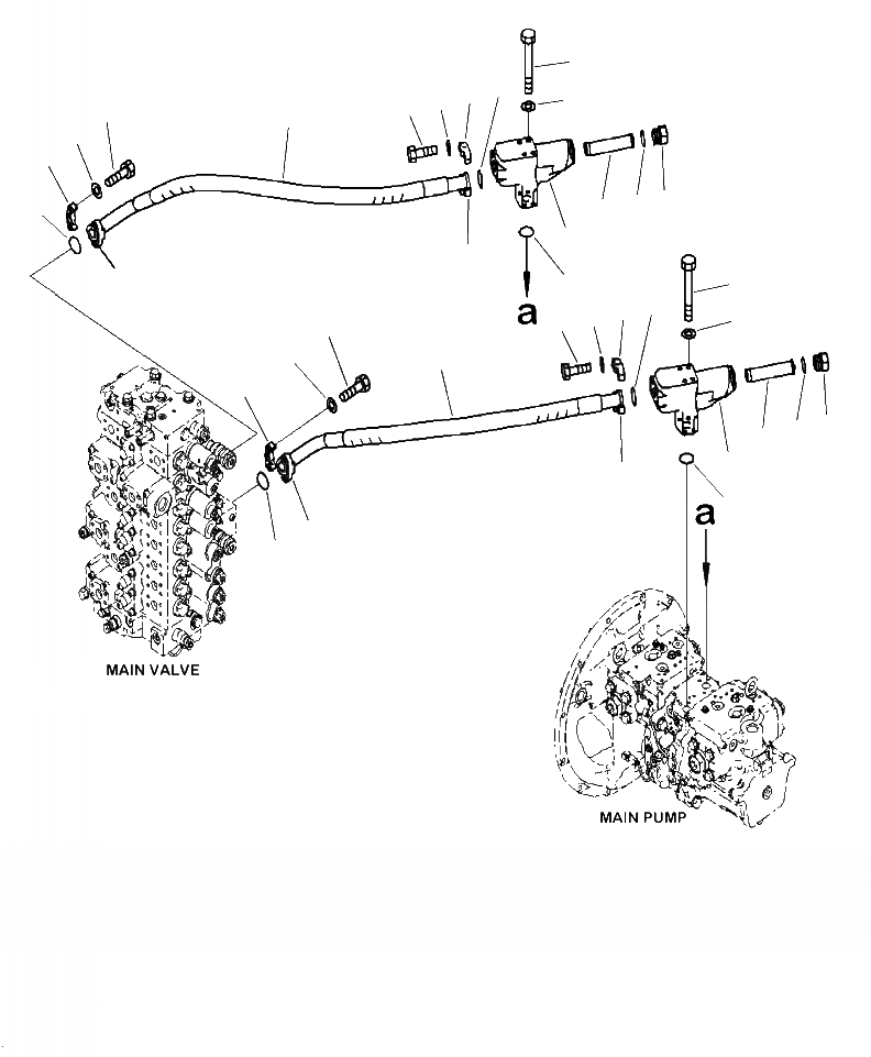 Схема запчастей Komatsu PC390LC-10 - H-A ЛИНИЯ ПОДАЧИ C ПРОХОДНЫМ ФИЛЬТРОМ ГИДРАВЛИКА