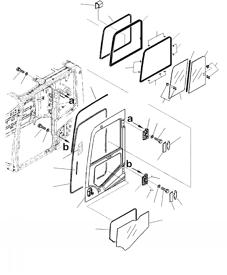 Схема запчастей Komatsu PC390LC-10 - K-A КАБИНА ДВЕРЬ OPERATORS ОБСТАНОВКА И СИСТЕМА УПРАВЛЕНИЯ