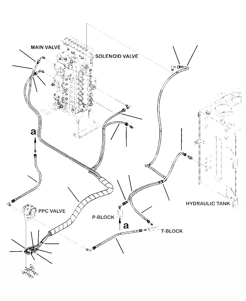 Схема запчастей Komatsu PC390LC-10 - K-9A ГИДРОЛИНИЯ PPC ЛИНИИ ДЛЯ ХОД КЛАПАН OPERATORS ОБСТАНОВКА И СИСТЕМА УПРАВЛЕНИЯ