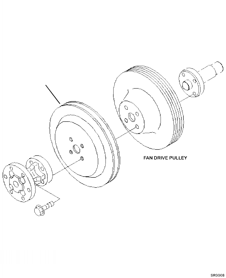 Схема запчастей Komatsu PC390LL-10 A50601 - APA- АКСЕССУАРЫ ПРИВОДН. ШКИВ ДВИГАТЕЛЬ