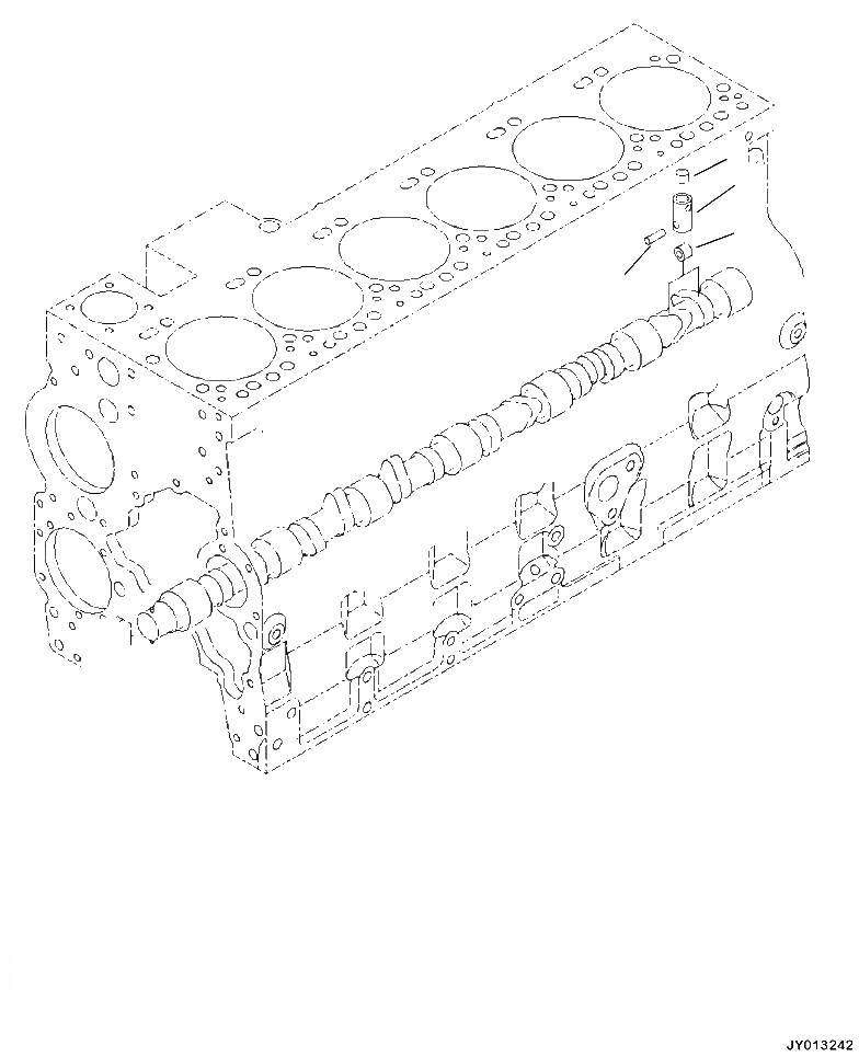 Схема запчастей Komatsu PC390LL-10 A50601 - ABB- БЛОК ЦИЛИНДРОВ, ТОЛКАТЕЛЬ ДВИГАТЕЛЬ