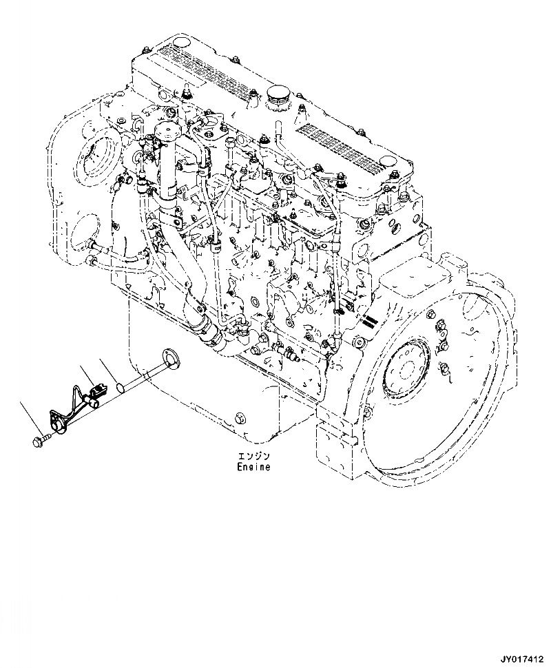 Схема запчастей Komatsu PC390LL-10 A50601 - ASD- ДВИГАТЕЛЬ МАСЛ. ДАТЧИК ДАВЛЕНИЯ ДВИГАТЕЛЬ