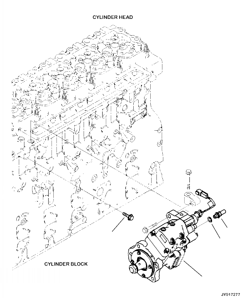 Схема запчастей Komatsu PC390LL-10 A50601 - AFP- ТОПЛ. НАСОС ДВИГАТЕЛЬ