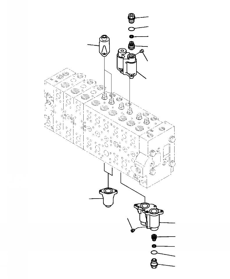 Схема запчастей Komatsu PC390LL-10 A50601 - H-A ОСНОВН. УПРАВЛЯЮЩ. КЛАПАН COMPLETE ASSEMBLY (/) ГИДРАВЛИКА