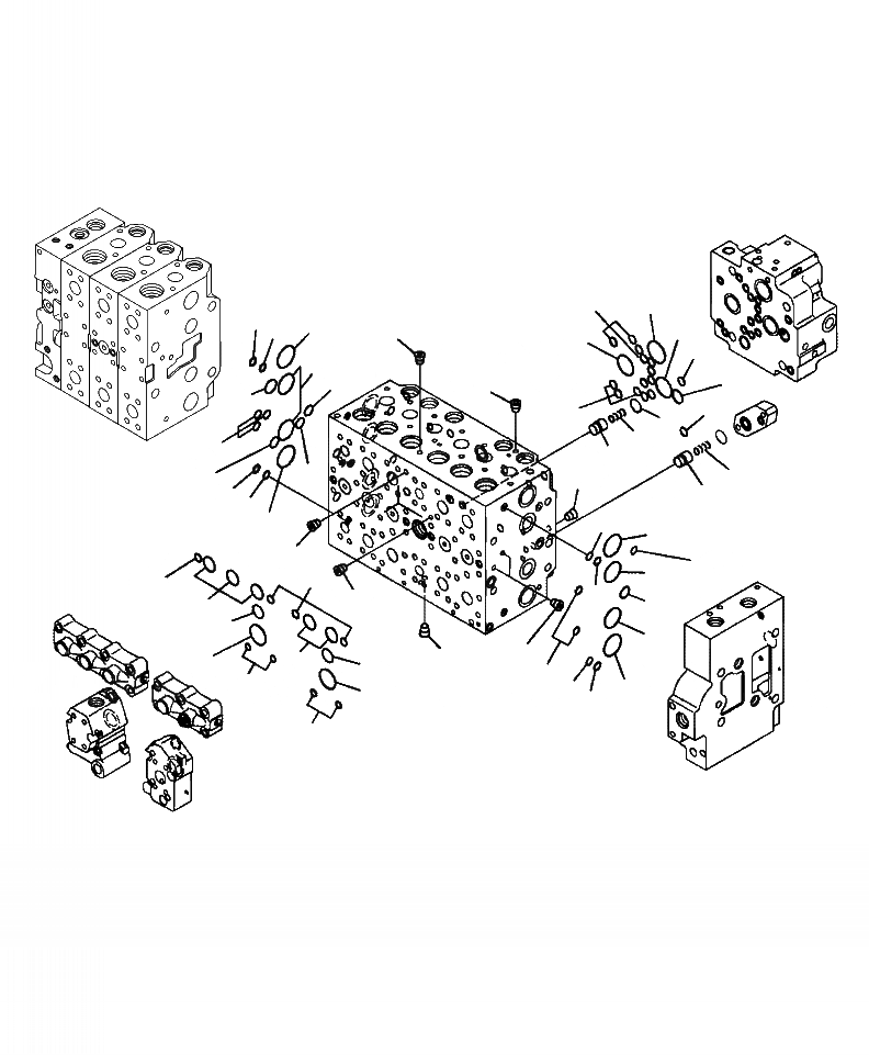 Схема запчастей Komatsu PC390LL-10 A50601 - H-A ОСНОВН. УПРАВЛЯЮЩ. КЛАПАН COMPLETE ASSEMBLY (/) ГИДРАВЛИКА