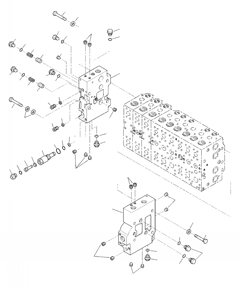 Схема запчастей Komatsu PC390LL-10 A50601 - H-7A ОСНОВН. УПРАВЛЯЮЩ. КЛАПАН COMPLETE ASSEMBLY (7/) ГИДРАВЛИКА