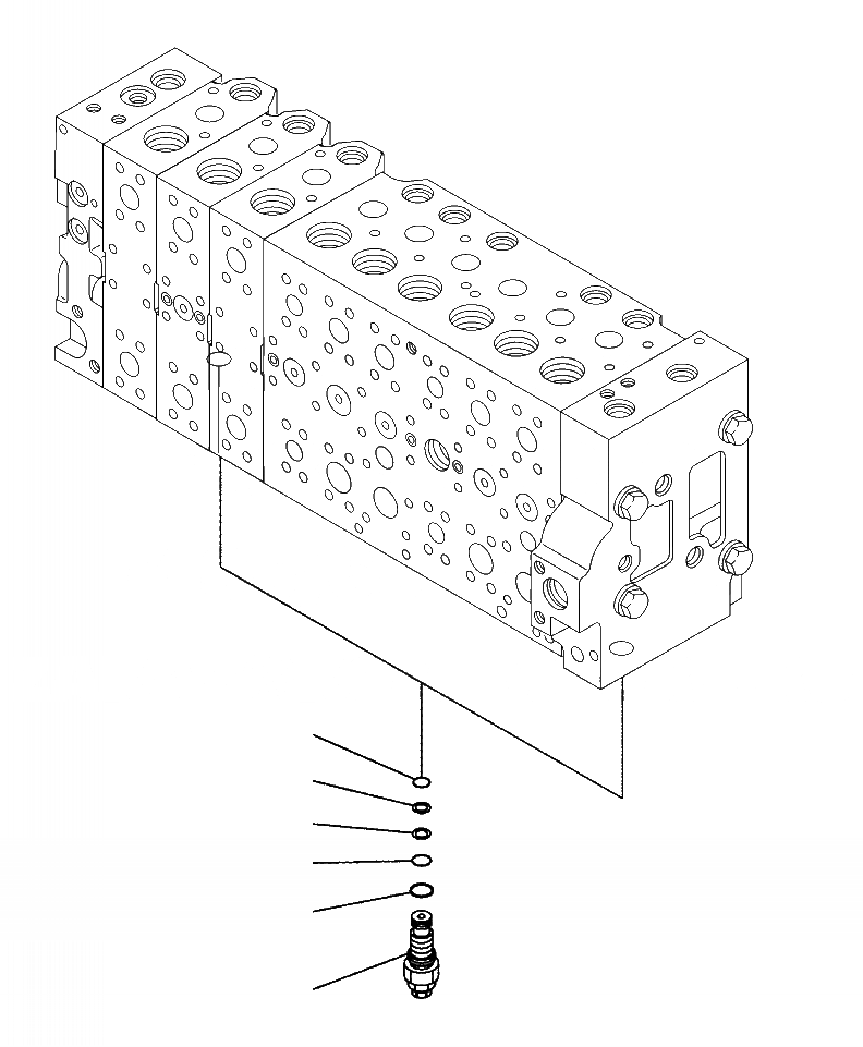 Схема запчастей Komatsu PC390LL-10 A50601 - H-8A ОСНОВН. УПРАВЛЯЮЩ. КЛАПАН COMPLETE ASSEMBLY (8/) ГИДРАВЛИКА