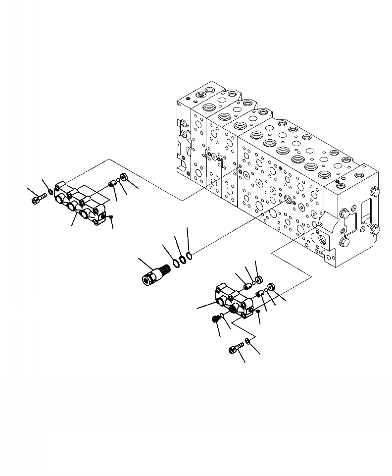 Схема запчастей Komatsu PC390LL-10 A50601 - H-A ОСНОВН. УПРАВЛЯЮЩ. КЛАПАН COMPLETE ASSEMBLY (/) ГИДРАВЛИКА