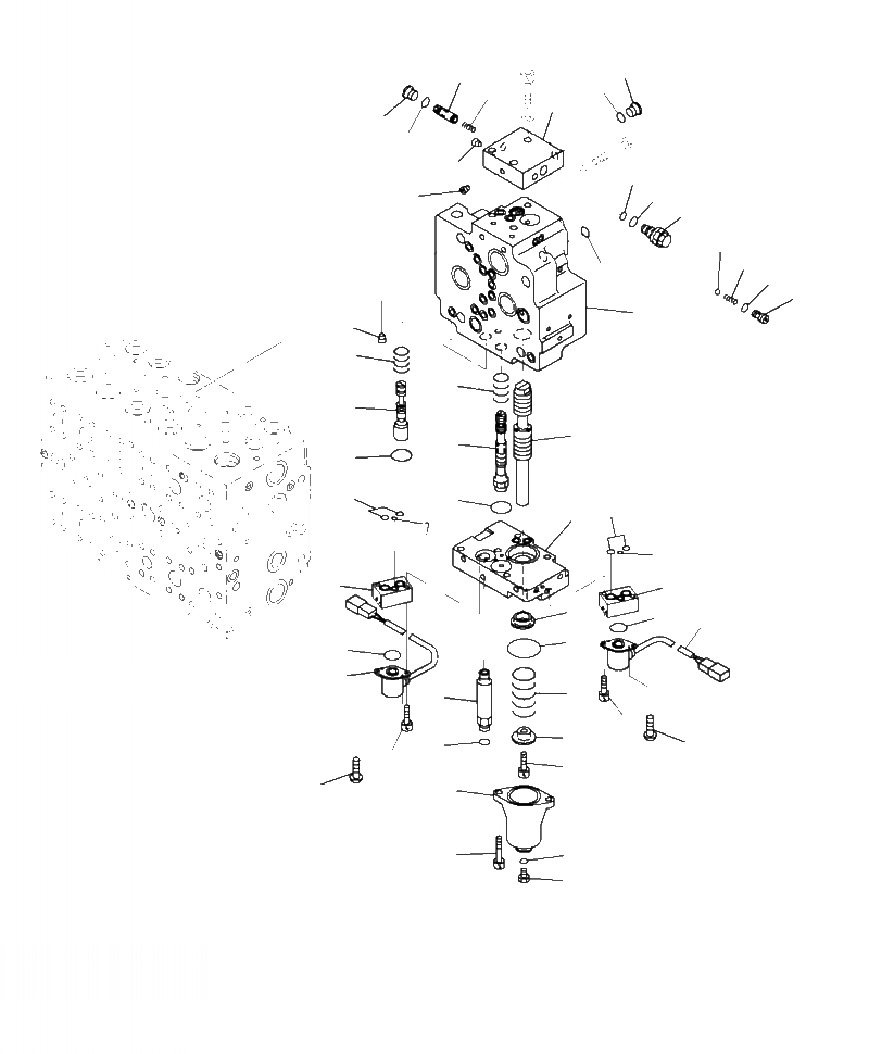 Схема запчастей Komatsu PC390LL-10 A50601 - H-A ОСНОВН. УПРАВЛЯЮЩ. КЛАПАН COMPLETE ASSEMBLY (/) ГИДРАВЛИКА